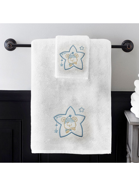 Joli Star Σετ Βρεφικές Πετσέτες 2τμχ 500gr/m² Μπλε