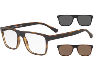 Emporio Armani EA4115 5802/1W Γυναικείος Σκελετός Γυαλιών Οράσεως με Clip-On Κοκάλινος Ταρταρούγα
