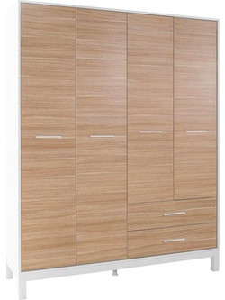 Megapap Τετράφυλλη Ντουλάπα Ρούχων 159x52x202cm GP009-0252,1
