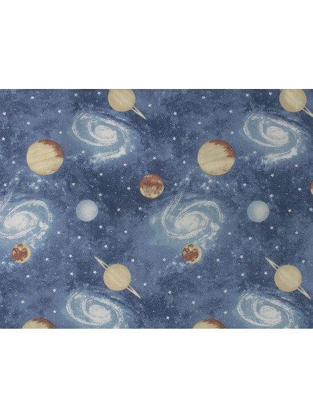 Dimcol Milky Way 185 Βρεφικό Σεντόνι Λίκνου Βαμβακερό 80x110 Blue