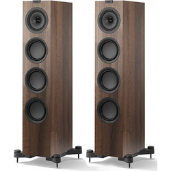 KEF Q550 Ζεύγος Ηχείων Hi-Fi Δαπέδου 130W 2.5 Δρόμων Walnut