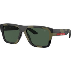 Prada PS04ZS 14X90I Ανδρικά Γυαλιά Ηλίου Τετράγωνα Κοκάλινα Πράσινα με Μαύρο Polarized Φακό