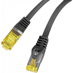 Lanberg S/FTP Cat.6a Καλώδιο Δικτύου Ethernet 0.5m Black PCF6A-10CU-0050-BK