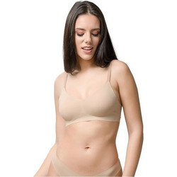 Luna Μπουστάκι Push Up χωρίς Μπανέλα Μπεζ 15100
