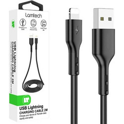Lamtech USB-A to Lightning Cable 2m Black 8718858444526