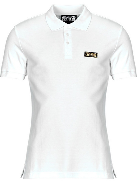 Versace Jeans Couture Ανδρική Μπλούζα Polo Κοντομάνικη Λευκή 77GAGT08CJ01T-003