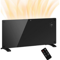 HOMCOM 820-421V92BK Θερμοπομπός Δαπέδου 2000W με Θερμοστάτη