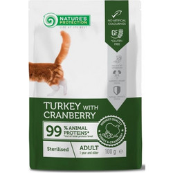 Nature's Protection Adult Sterilised with Turkey & Cranberry 100gr
