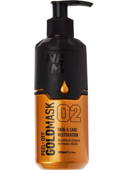Nish Man Gold 02 Skin & Care Restoration Peel-Off Mask Καθαριστικό για Γένια 200ml