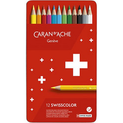 Caran d'Ache Swisscolor Κασετίνα Ξυλομπογιές Σετ 12τμχ 233.018275