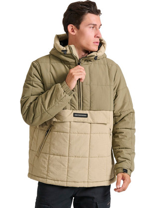 Funky Buddha Overhead Ανδρικό Μπουφάν Χειμωνιάτικο Pullover Εκρού Μπεζ FBM010-016-01