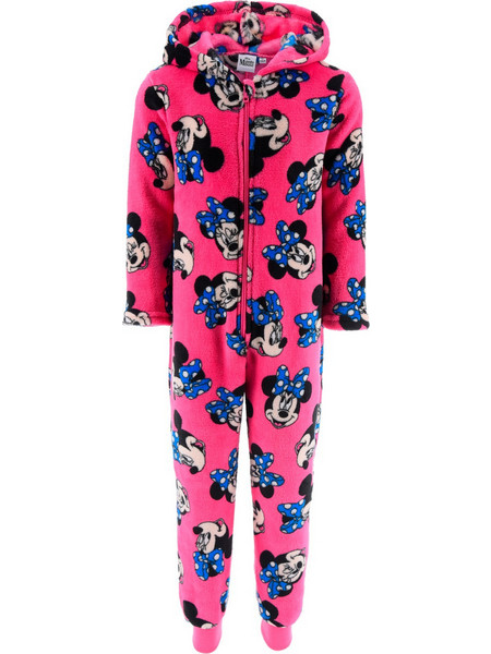 Minnie Mouse Παιδική Ολόσωμη Πιτζάμα Fleece Χειμωνιάτικη Φούξια XH20051