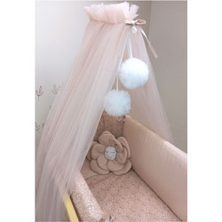 Baby Star Φυλλώματα Κουνουπιέρα Κούνιας Εκρού 900x185cm