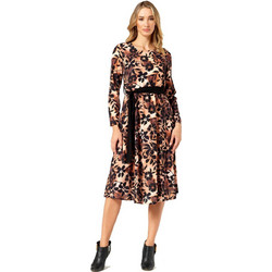 Anna Raxevsky Midi Καθημερινό Φόρεμα Floral Καφέ D24210