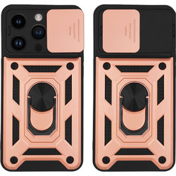 Sonique Ring Armor CamPro Back Cover Rose Gold (iPhone 14 Pro)