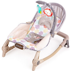 Ecotoys Ηλεκτρικό Relax Μωρού Κούνια με Μουσική & Δόνηση έως 18kg Μπεζ 58739