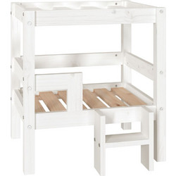 vidaXL Υπερυψωμένο Κρεβάτι Σκύλου Λευκό 55.5x53.5cm 822368