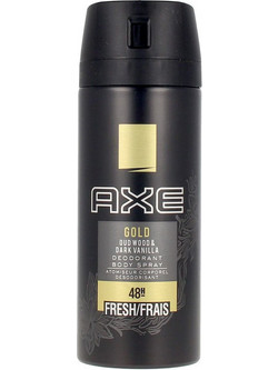 AXE Gold Oud Wood & Dark Vanilla Ανδρικό Αποσμητικό Spray 48h Χωρίς Αλουμίνιο 150ml