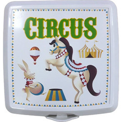 Beboulino Circus Πλαστικό Παιδικό Σετ Δοχείο Φαγητού Λευκό 1.2lt