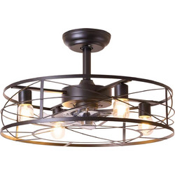 ARlight CFC 9508 Ανεμιστήρας Οροφής 50cm 30W με Φως Μαύρος