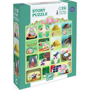 Παιδικό Puzzle Djeco Τα Τρία Γουρουνάκια 35 Κομμάτια