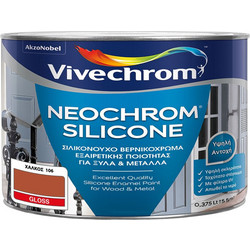 Vivechrom Neochrom Silicone Βερνικόχρωμα Διαλύτου Ξύλου & Μετάλλου No106 Χαλκός 0.375lt