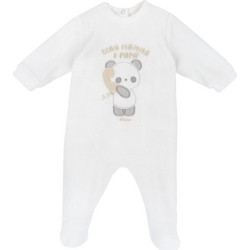 Chicco Bear Φορμάκι Μακρυμάνικo Βελουτέ Εκρού 07859-030