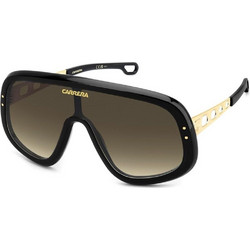 Carrera FLAGLAB 17 2M286 Γυαλιά Ηλίου Μάσκα Κοκάλινα Μαύρο Χρυσό με Καφέ Degradee Φακό