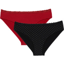 Minerva Γυναικεία Slip με Δαντέλα 2Pack 90-81326-857