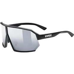 Uvex SPORTSTYLE 237 Ανδρικά Γυαλιά Ηλίου Μάσκα Κοκάλινα Μαύρα με Γκρι Καθρέπτη Φακό