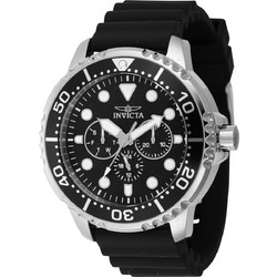 Invicta Pro Diver Ανδρικό Ρολόι με Μαύρο Καουτσούκ Λουράκι 47234