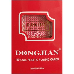 Dongjian Τράπουλα Πλαστική Κόκκινη 229760