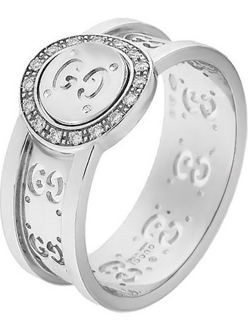 Gucci Γυναικείο Δαχτυλίδι από Λευκόχρυσο 18K με Διαμάντι OG00171