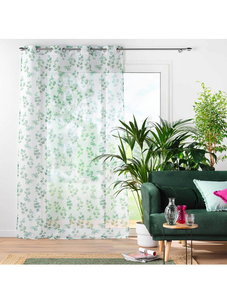 Spitishop Κουρτίνα Παραθύρου Floral με Τρουκς 140x280 Leandre 1627593