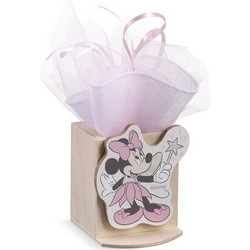 Parisis Μπομπονιέρα Βάπτισης Μολυβοθήκη Minnie Mouse Νεράιδα από Ξύλο ΝΑ160
