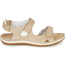 Geox Vega Αθλητικά Γυναικεία Σανδάλια Suede Ανατομικά Εκρού D52R6A000EKC6029