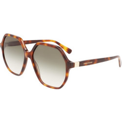 Longchamp LO707S-230 Γυναικεία Γυαλιά Ηλίου Πολυγωνικά Κοκάλινα Ταρταρούγα με Καφέ Degradee Φακό