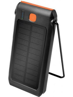 LogiLink PA0273 Ηλιακό Power Bank 10000mAh με 2 Θύρες USB-A & Θύρα USB-C Power Delivery Black
