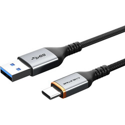 Cabletime CT-AMCMG1 Braided USB-A to USB-C 15W 1m Black CT-AMCMG1-AG1