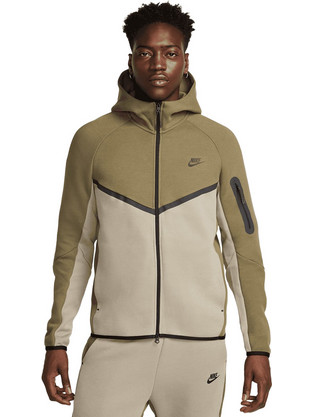 Nike Sportswear Tech Fleece Windrunner Ανδρική Ζακέτα Fleece με Φερμουάρ Μπεζ HV0949-222