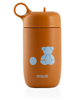 Equa Teddy Bear Παιδικό Παγούρι Θερμός Ανοξείδωτο BPA Free Πορτοκαλί 400ml