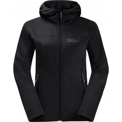 Jack Wolfskin Hirschberg Γυναικείο Μπουφάν Χειμωνιάτικο Softshell Μακρύ Μαύρο 1710871-6000