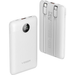 Veger C11 Power Bank 10000mAh 20W με Θύρα USB-A & Θύρα USB-C Quick Charge 3.0 White