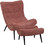 Pakoworld Μπερζέρα με Υποπόδιο Ροζ Silla 110-000096