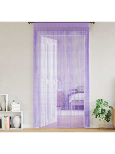 vidaXL Σετ Κουρτίνες με Τούνελ 140x250 2τμχ Μωβ 4102048