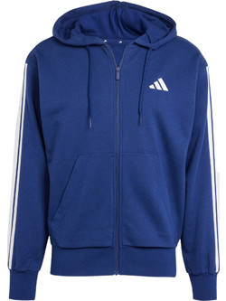 Adidas Sportswear Ανδρική Ζακέτα Φούτερ με Κουκούλα και Φερμουάρ Μπλε JE6341