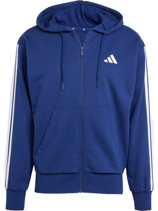 Adidas Sportswear Ανδρική Ζακέτα Φούτερ με Κουκούλα και Φερμουάρ Μπλε JE6341