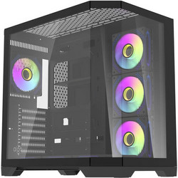 Darkflash FT418 Pro with 7 Fans Black Gaming Midi Tower Κουτί Υπολογιστή RGB με Πλαϊνό Παράθυρο