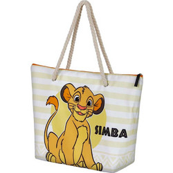 Karactermania Lion King Υφασμάτινη Τσάντα Θαλάσσης Ώμου Κίτρινη 52x37cm