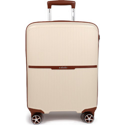 Dielle 190/55 Βαλίτσα Καμπίνας 55x38x20cm με 4 Ρόδες Μπεζ